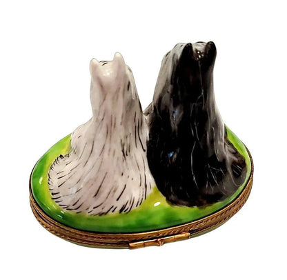 Schnauzer Love Limoges Box Porcelain Limoges dog French Trinket Box