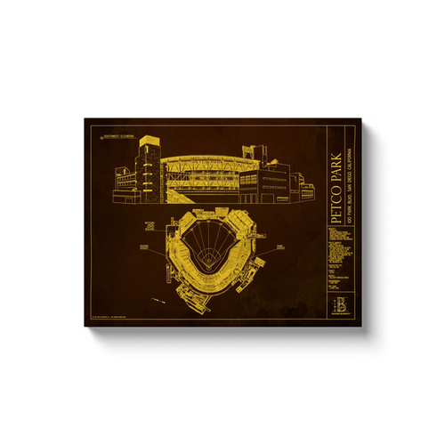 San Diego Padres - Petco Park - Team Colors - 18x24" Canvas