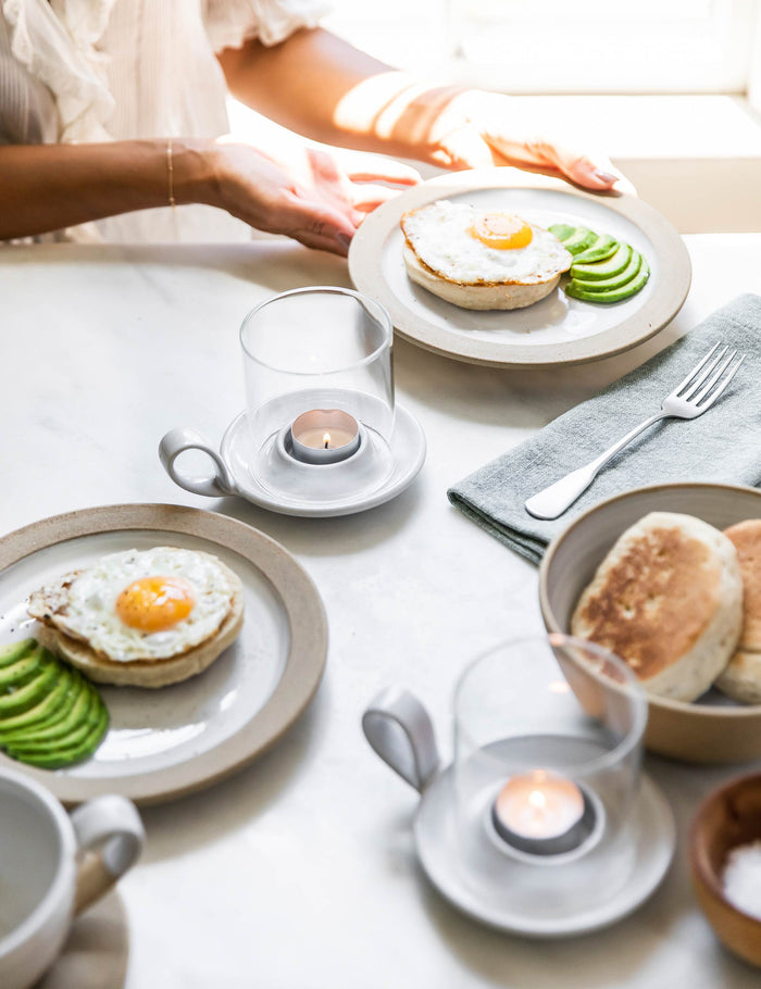 Silo Stoneware Dinnerware Plates — plates with a breakfast setting; Farmhouse Pottery
