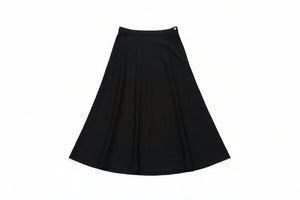 skirt full circle midi - black
