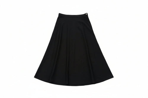 skirt full circle midi - black