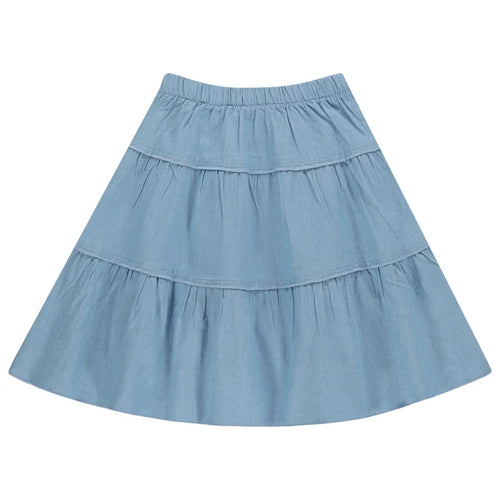 skirt three layer - light denim