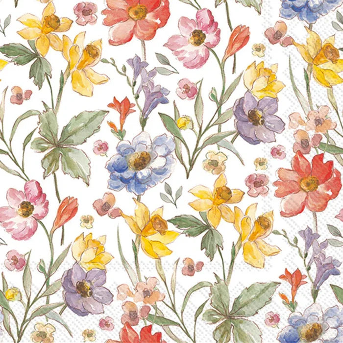 Soft Flowers Cocktail Napkins