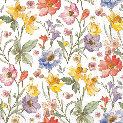 Soft Flowers Cocktail Napkins