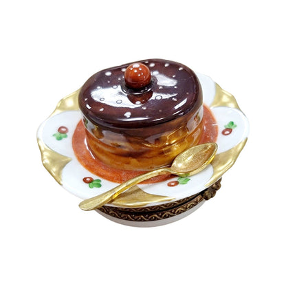 Elegant Souffle Dish Delight Porcelain Limoges Dessert French Trinket Box
