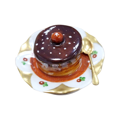 Elegant Souffle Dish Delight Porcelain Limoges Dessert French Trinket Box