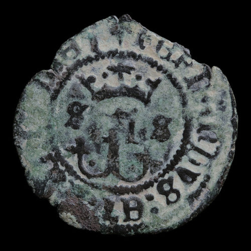 Spain, King Ferdinand V & Queen Isabella I, Billon 1 Blanca - 1497 to 1566 CE - Spain