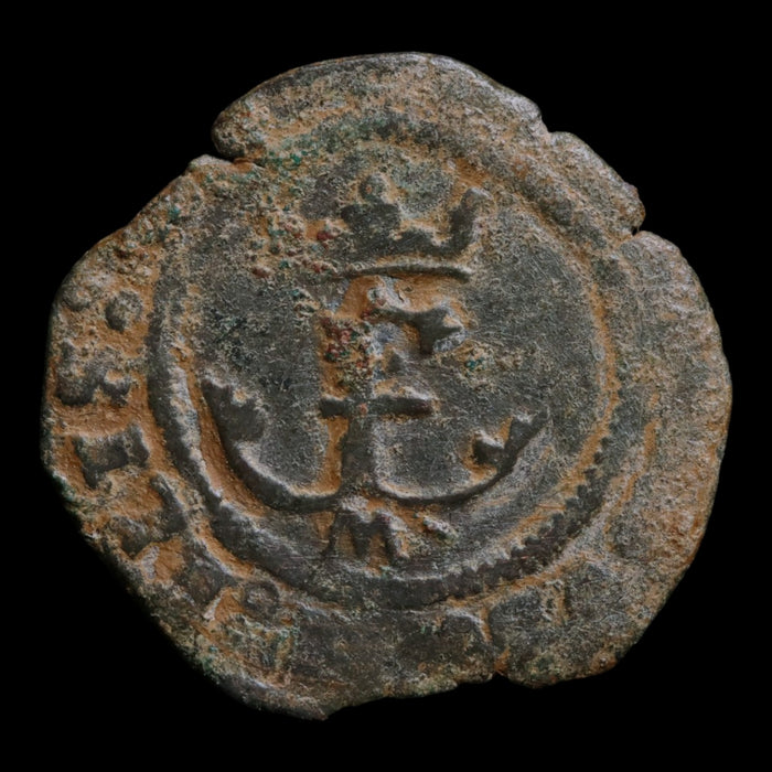 Spain, King Ferdinand V & Queen Isabella I, Billon 1 Blanca - 1497 to 1566 CE - Spain