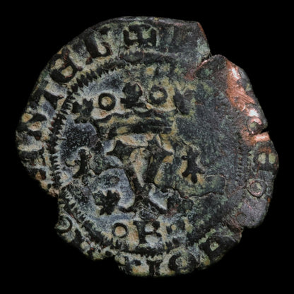 Spain, King Ferdinand V & Queen Isabella I, Billon 1 Blanca - 1497 to 1566 CE - Spain