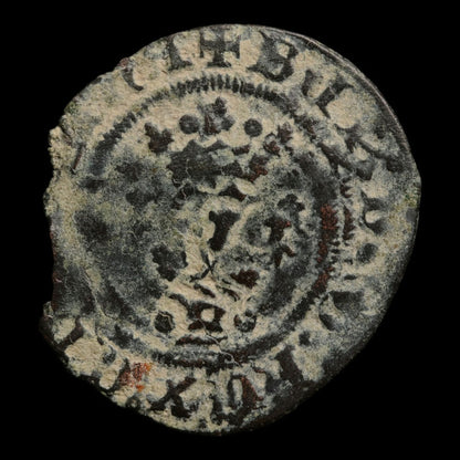 Spain, King Ferdinand V & Queen Isabella I, Billon 1 Blanca - 1497 to 1566 CE - Spain