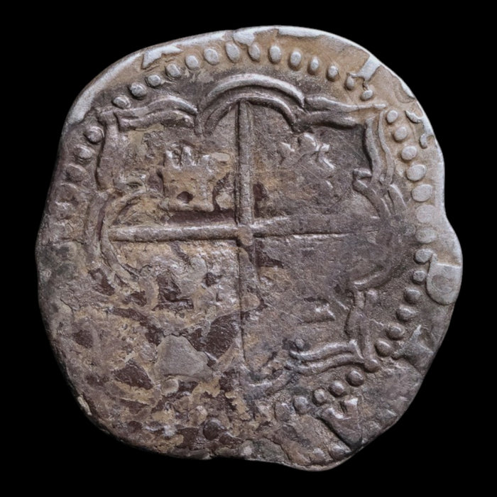 Spanish Empire, Bolivia, King Philip II, 1 Real (Silver Cob) - 1574 to 1589 CE - Spanish Empire