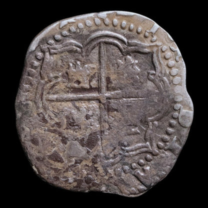 Spanish Empire, Bolivia, King Philip II, 1 Real (Silver Cob) - 1574 to 1589 CE - Spanish Empire