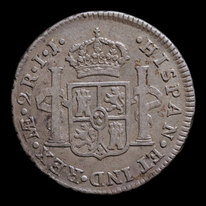 Spanish Empire, Peru, King Charles IV, 2 Reales - 1794 CE - Spanish Empire