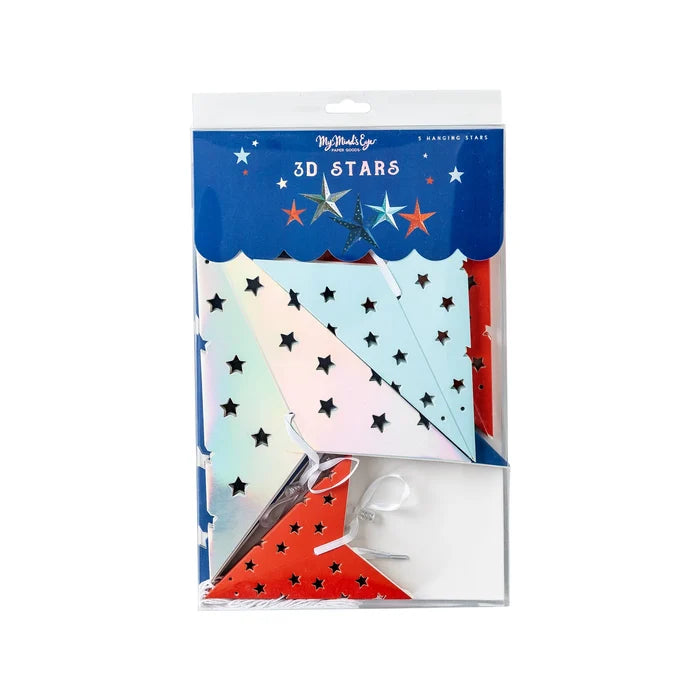 Sparklers and Rockets 3D Decorative Hanging Stars