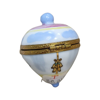 Baby Spinning Top Limoges Box Porcelain Limoges Limoges Boxes baby figurine maternity French Trinket Box