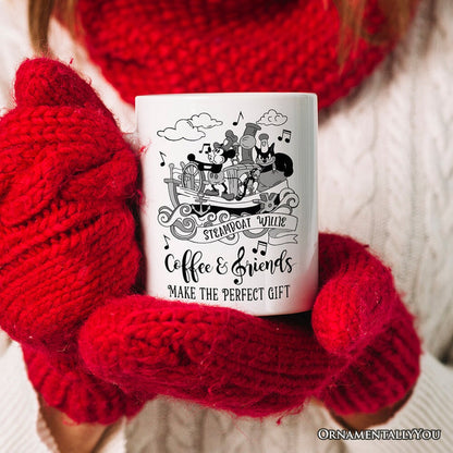 Steamboat Willie Coffee and Friends Personalized Mug, Friendship Appreciation Gift Personalized Ceramic Mug OrnamentallyYou