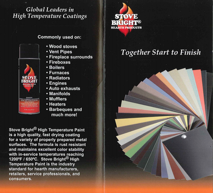 Stove Bright High Temp Spray Paint - 12oz Can - Up to 1200 Degrees