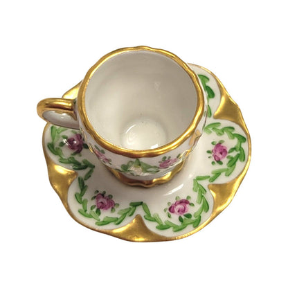 Elegant Limoges Teacup Delight Porcelain Limoges China French Trinket Box