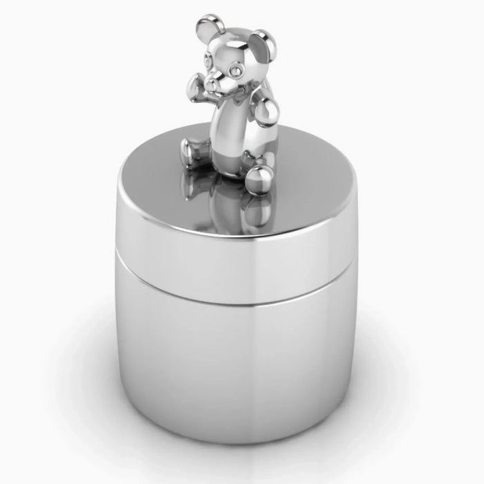 Teddy Sterling Silver Keepsake Box by Krysaliis