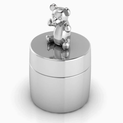 Teddy Sterling Silver Keepsake Box by Krysaliis