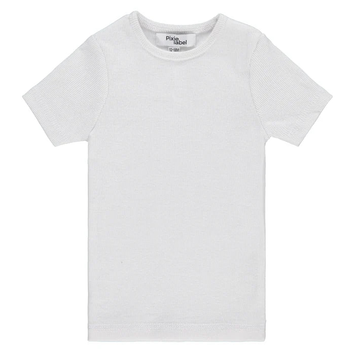 tee s/s ribbed - winter white