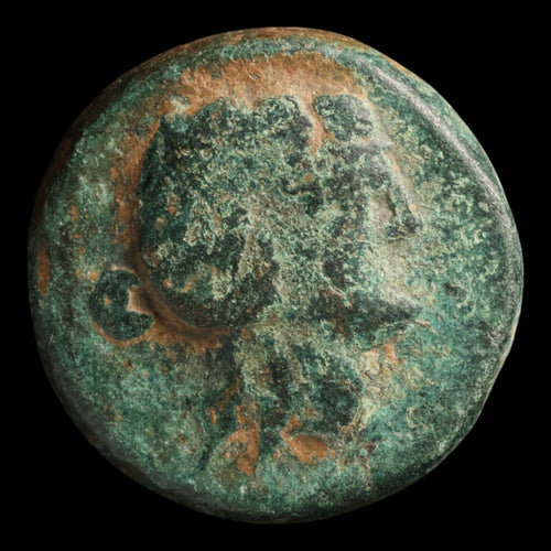 Thrace, City of Maroneia, Bronze Unit, Dionysus (Greek God of Wine) - c. 200 to 100 BCE - Ancient Greece