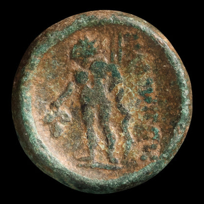 Thrace, City of Maroneia, Bronze Unit, Dionysus (Greek God of Wine) - c. 200 to 100 BCE - Ancient Greece
