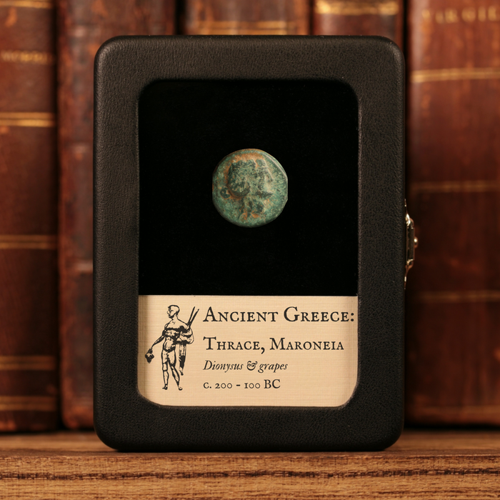 Thrace, City of Maroneia, Bronze Unit, Dionysus (Greek God of Wine) - c. 200 to 100 BCE - Ancient Greece