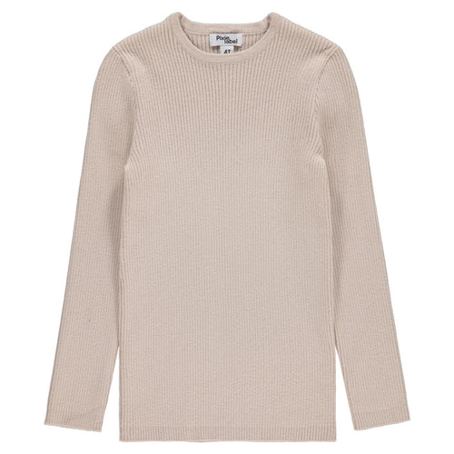 top knit crew neck - oat