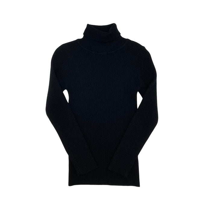 top turtleneck knit - black