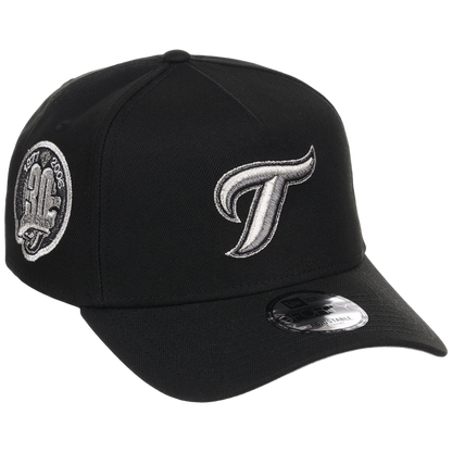 Toronto Blue Jays Toronto Crown the City - Liquid Titanium New Era 9FORTY (Black/Black)