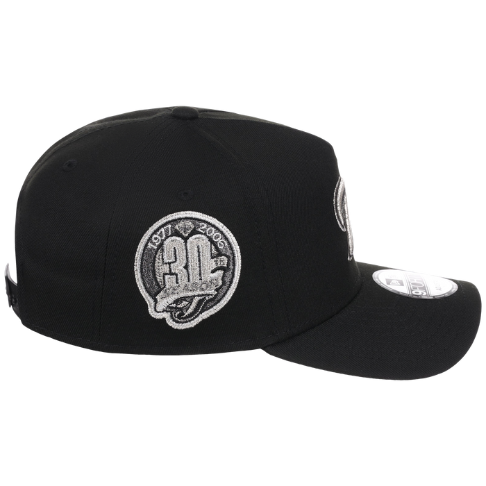 Toronto Blue Jays Toronto Crown the City - Liquid Titanium New Era 9FORTY (Black/Black)