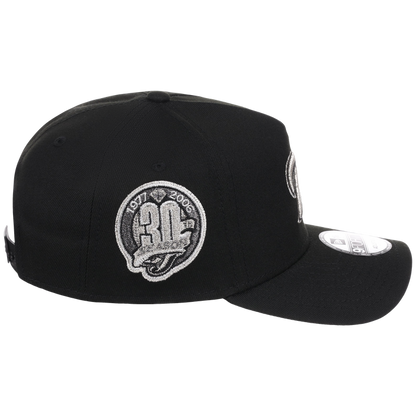 Toronto Blue Jays Toronto Crown the City - Liquid Titanium New Era 9FORTY (Black/Black)