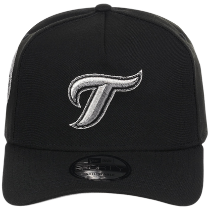Toronto Blue Jays Toronto Crown the City - Liquid Titanium New Era 9FORTY (Black/Black)