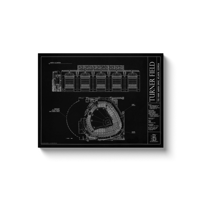 Turner Field 18x24" Canvas Wrap - Black