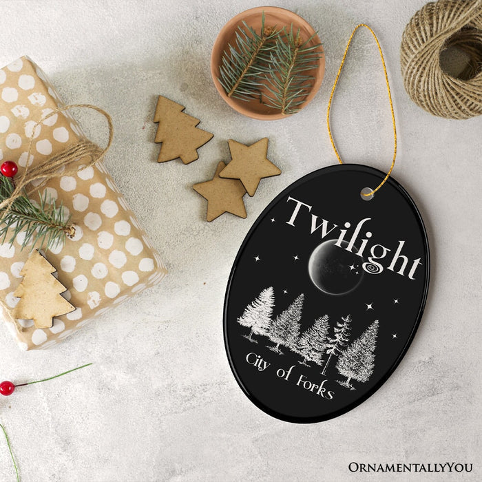 Twilight City of Forks Ornament, Teenage Girl Christmas Gift Ceramic Ornament OrnamentallyYou