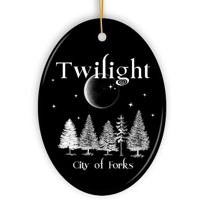 Twilight City of Forks Ornament, Teenage Girl Christmas Gift Ceramic Ornament OrnamentallyYou