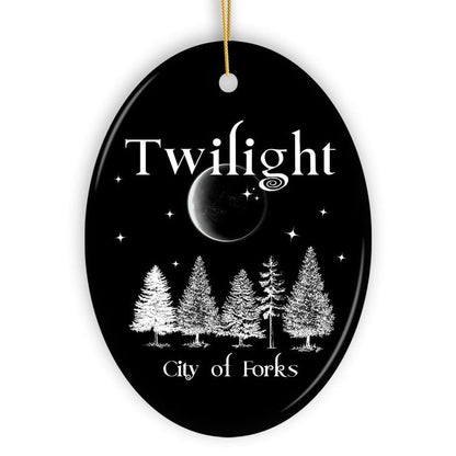Twilight City of Forks Ornament, Teenage Girl Christmas Gift Ceramic Ornament OrnamentallyYou