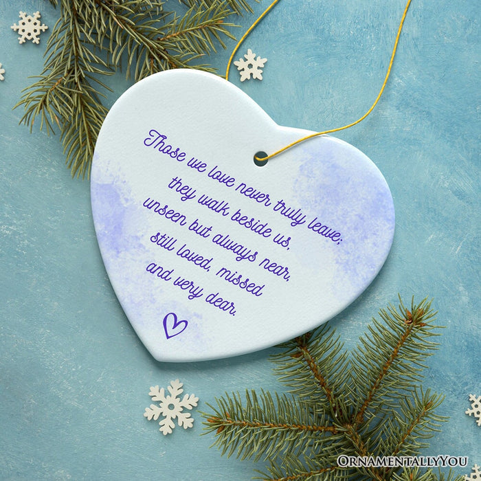 Unseen Yet Forever Close Ornament, Heartfelt Christmas Remembrance Gift Ceramic Ornament OrnamentallyYou