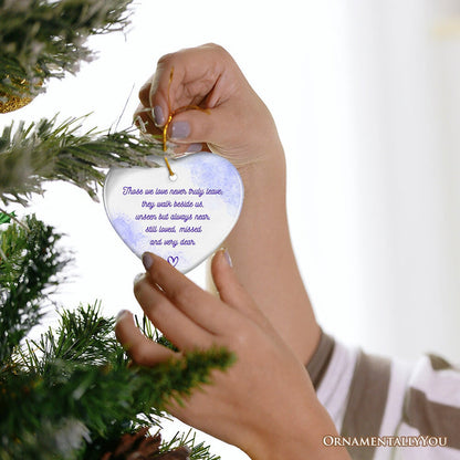 Unseen Yet Forever Close Ornament, Heartfelt Christmas Remembrance Gift Ceramic Ornament OrnamentallyYou
