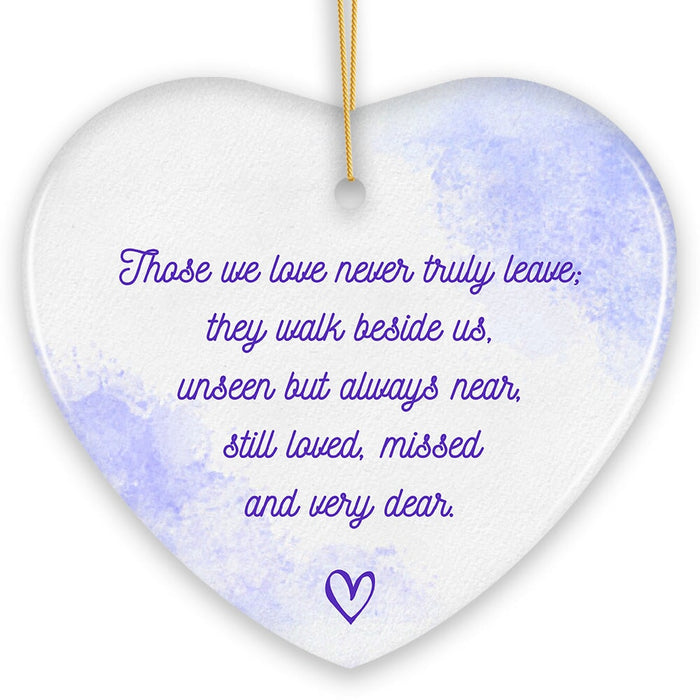 Unseen Yet Forever Close Ornament, Heartfelt Christmas Remembrance Gift Ceramic Ornament OrnamentallyYou