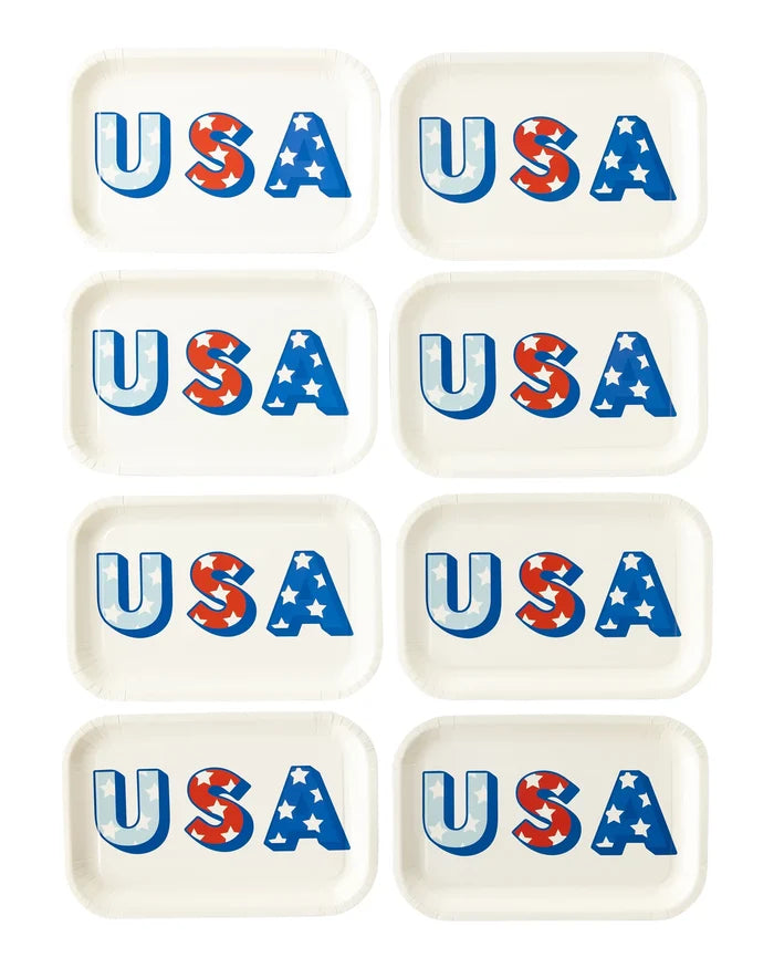 USA Shaped Paper Plates