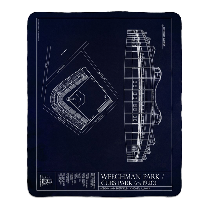 Weeghman Park 1920 (Old Wrigley) Fleece Sherpa Blankets
