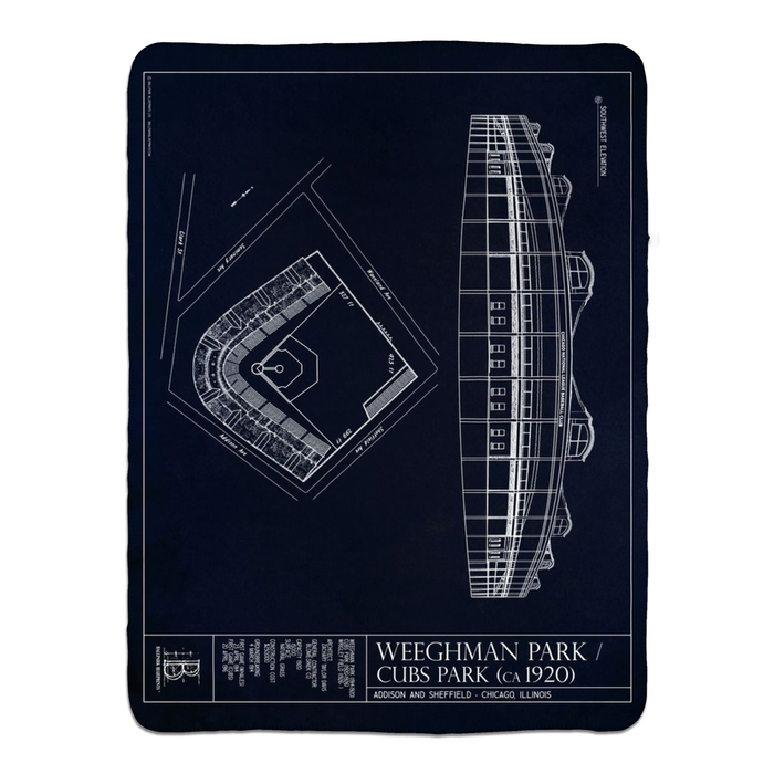 Weeghman Park 1920 (Old Wrigley) Fleece Sherpa Blankets