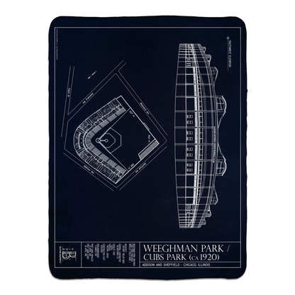Weeghman Park 1920 (Old Wrigley) Fleece Sherpa Blankets