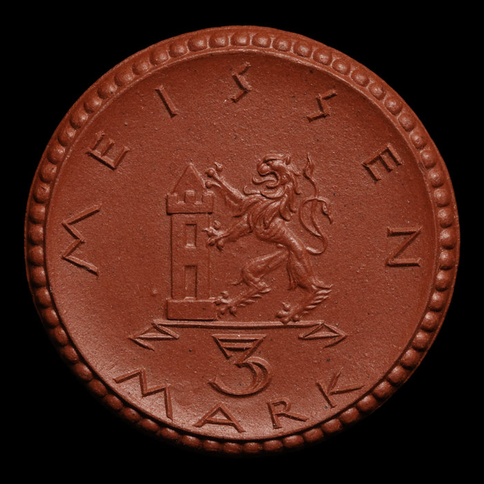 Weimar Germany, Meissen, 3 Marks, Porcelain Notgeld - 1921 - Germany