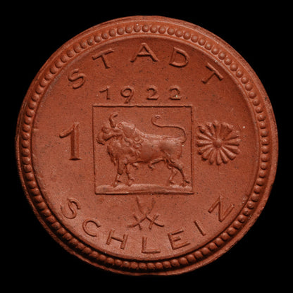 Weimar Germany, Schleiz, 5 Marks, Porcelain Notgeld - 1922 - Germany