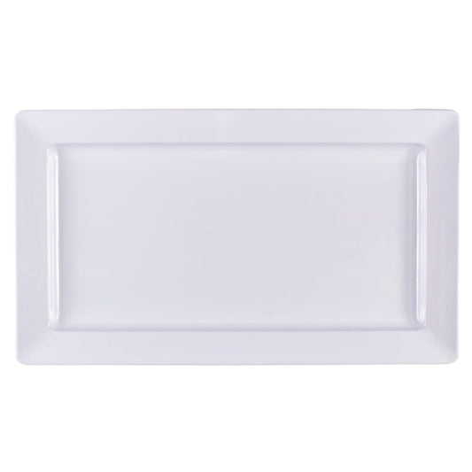 White Melamine Platter 22"x13"
