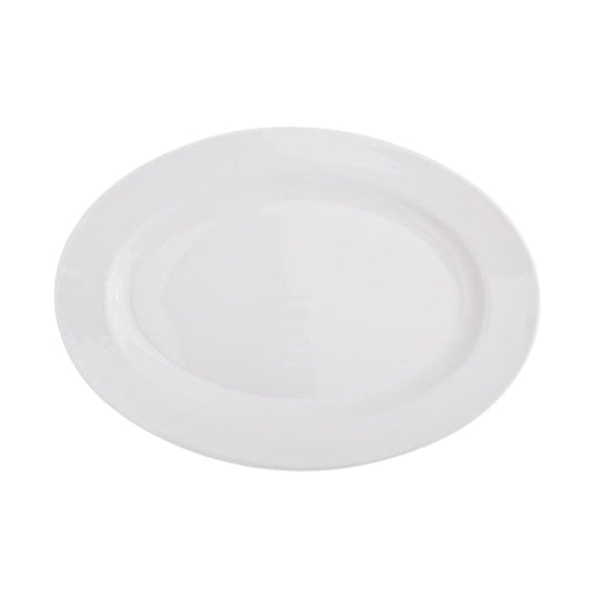 White Oval Serving Platter 18"