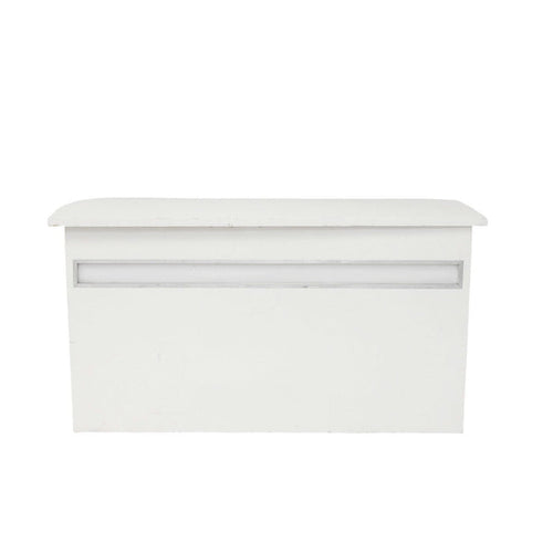 White Plexiglass Wood Bar